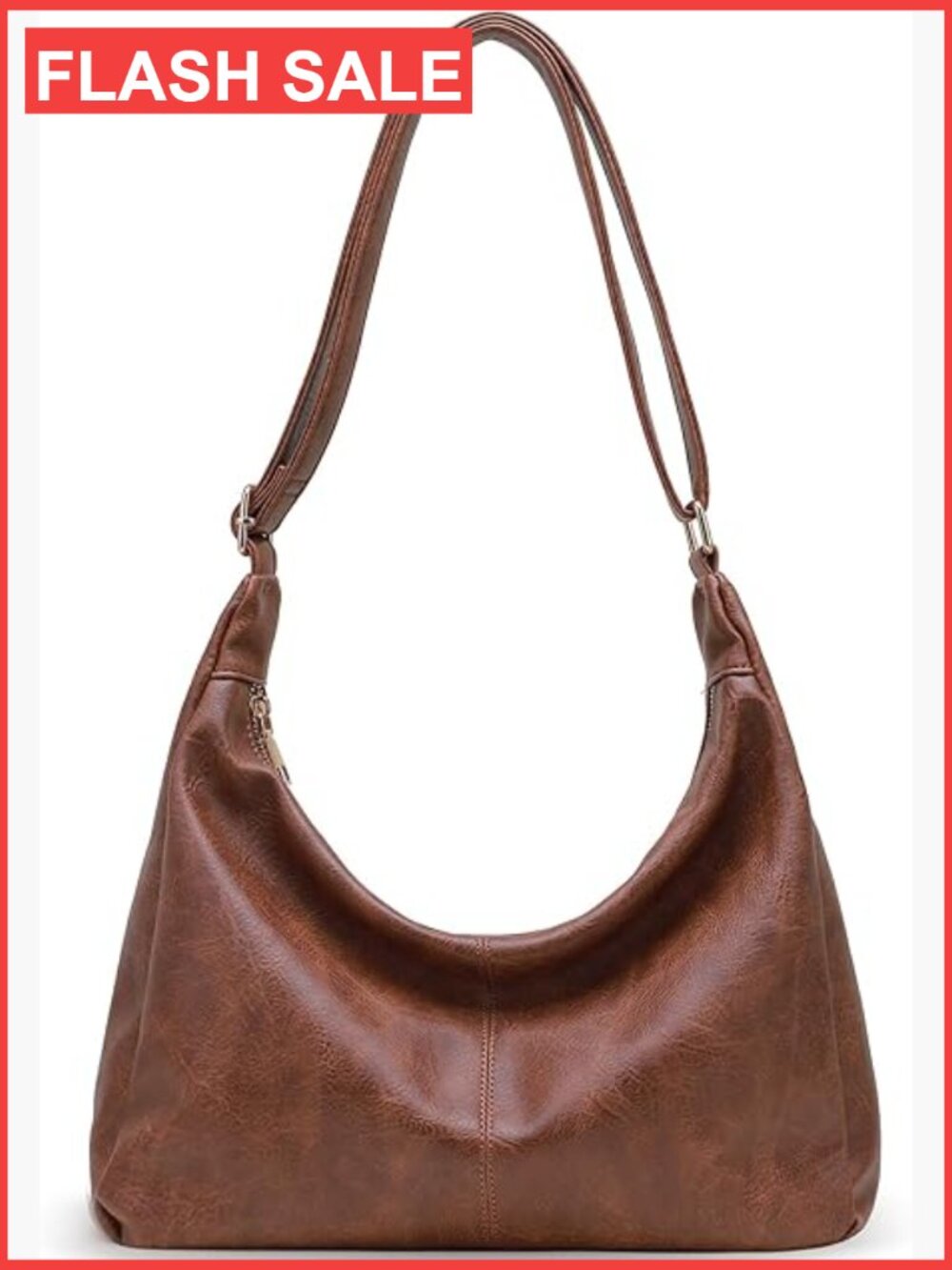 Vegan Leather Slouchy Tote Hobo Shoulder Bag Crossbody Purse